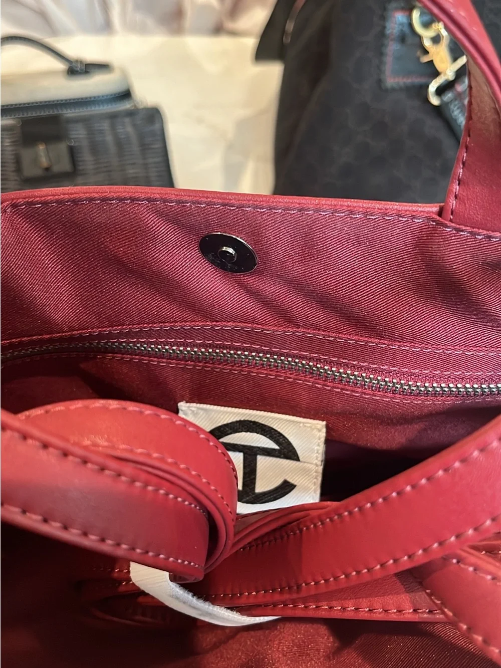 Authentic Telfar medium shopper in Oxblood. - Picture 2 of 2
